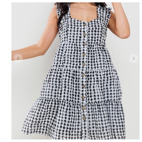 Fabulous Plaid Button Down Tiered Dress - Picture 7 of 7